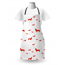 Dog with Hearts and Dots Apron