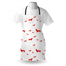 Dog with Hearts and Dots Apron