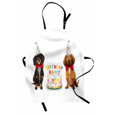 Dogs Happy Birthday Cake Apron