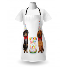 Dogs Happy Birthday Cake Apron