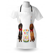 Dogs Happy Birthday Cake Apron