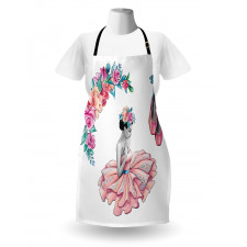 Dancer Girl in Flowers Apron