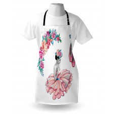 Dancer Girl in Flowers Apron