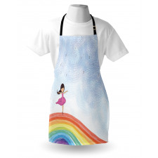 Girl Dances on Rainbow Apron