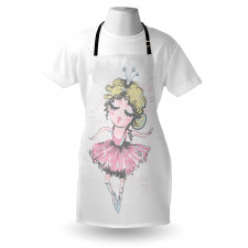 Curly Hair Blonde Dancer Apron