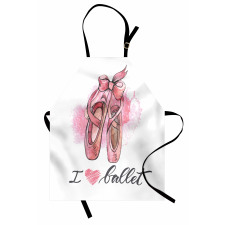 I Love Ballet Typography Apron