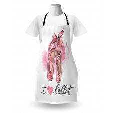 I Love Ballet Typography Apron