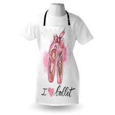 I Love Ballet Typography Apron