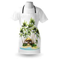 Trees and Bungalow Tiki Bar Apron