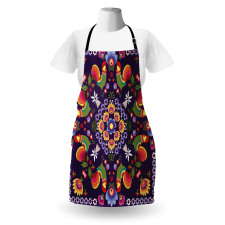 Rooster and Flowers Apron