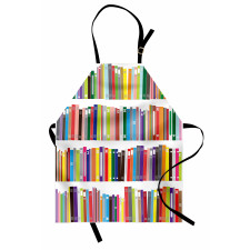 Colorful Doodle of Books Apron