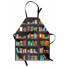 Cartoon Colorful Books Apron