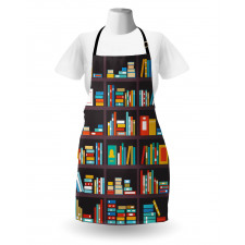 Cartoon Colorful Books Apron