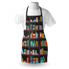 Cartoon Colorful Books Apron