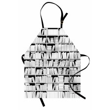 Monochromatic Bookshelves Apron