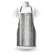 Hand Drawn Uneven Lines Apron