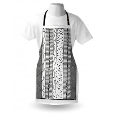 Hand Drawn Uneven Lines Apron