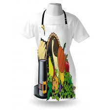 Cornucopia Motif Apron