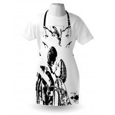 Young Couple in Love Print Apron