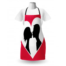 Couple Silhouette in Heart Apron