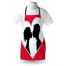 Couple Silhouette in Heart Apron