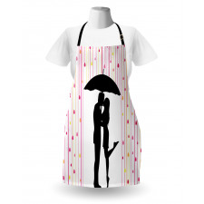 Couple Umbrella Romance Apron