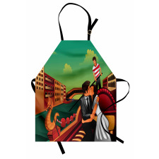 Romantic Couple on Gondola Apron