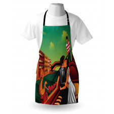 Romantic Couple on Gondola Apron