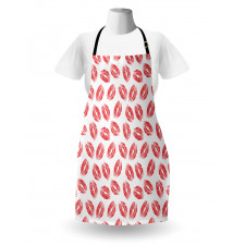 Woman Lipstick Lips Print Apron