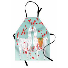 Lover Llamas and Hearts Apron