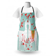 Lover Llamas and Hearts Apron