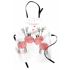 Reindeer with Finger Prints Apron