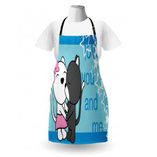 Love You and Me with Cats Apron