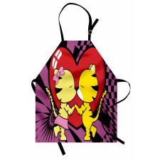 Cartoon Tigers Heart Apron