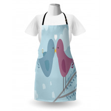 Simple Birds Romance Doodle Apron