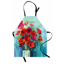 Poppy Flowers in Vase Apron