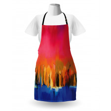 Vivid Abstract Scene Apron