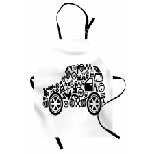 Car Shape Pictograms Apron