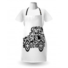 Car Shape Pictograms Apron