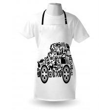 Car Shape Pictograms Apron