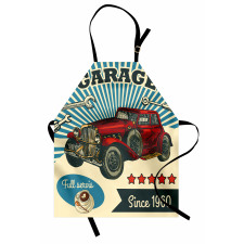 Retro Car Garage Art Apron