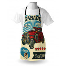 Retro Car Garage Art Apron