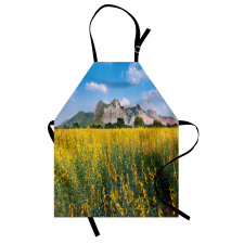 Sunhemp Flowers in a Meadow Apron