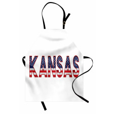 Kansas in Striped Lettering Apron