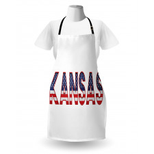 Kansas in Striped Lettering Apron