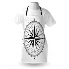 Simple Monochrome Windrose Apron