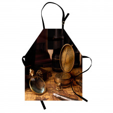 Vintage Geography Tools Map Apron