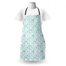 Sketchy Fish Breeds Pattern Apron