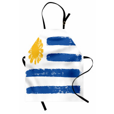 Brush Painting Stroke Flag Apron