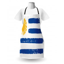 Brush Painting Stroke Flag Apron